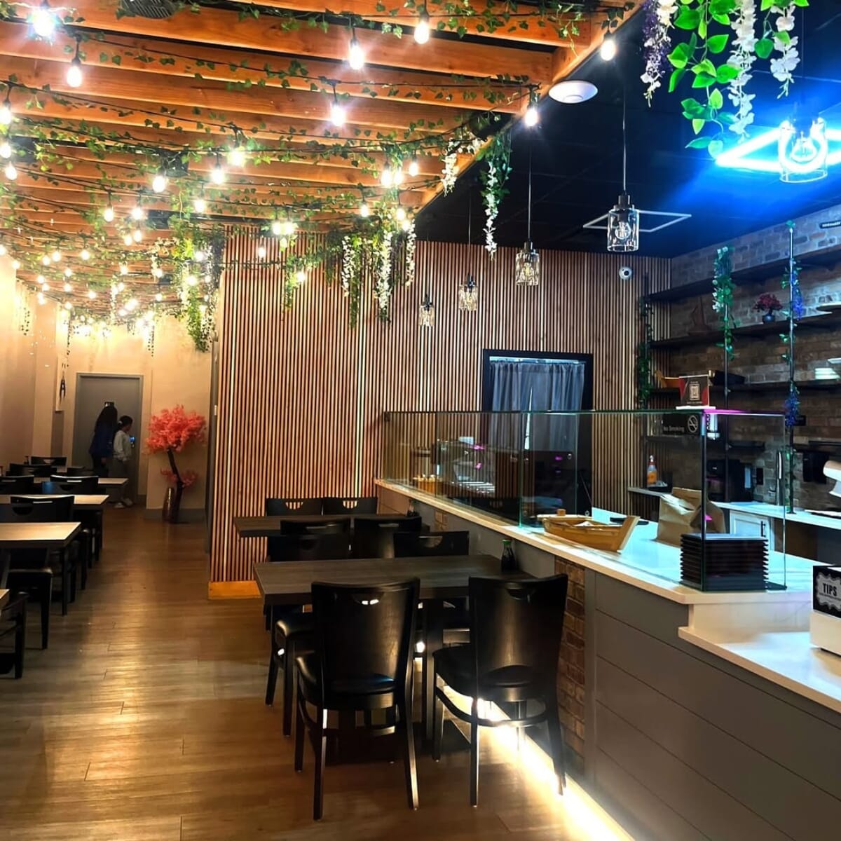 Chloe Solid Black Beech Wood Commercial Restaurant Chair With Upholstered Seat