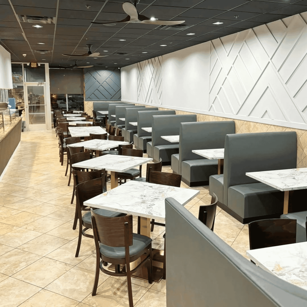 Custom Hannah Modular Restaurant Single Booth - 2 Seater