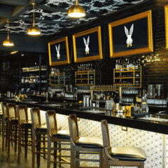 Solid Wood Schoolhouse Restaurant Bar Stool in Walnut