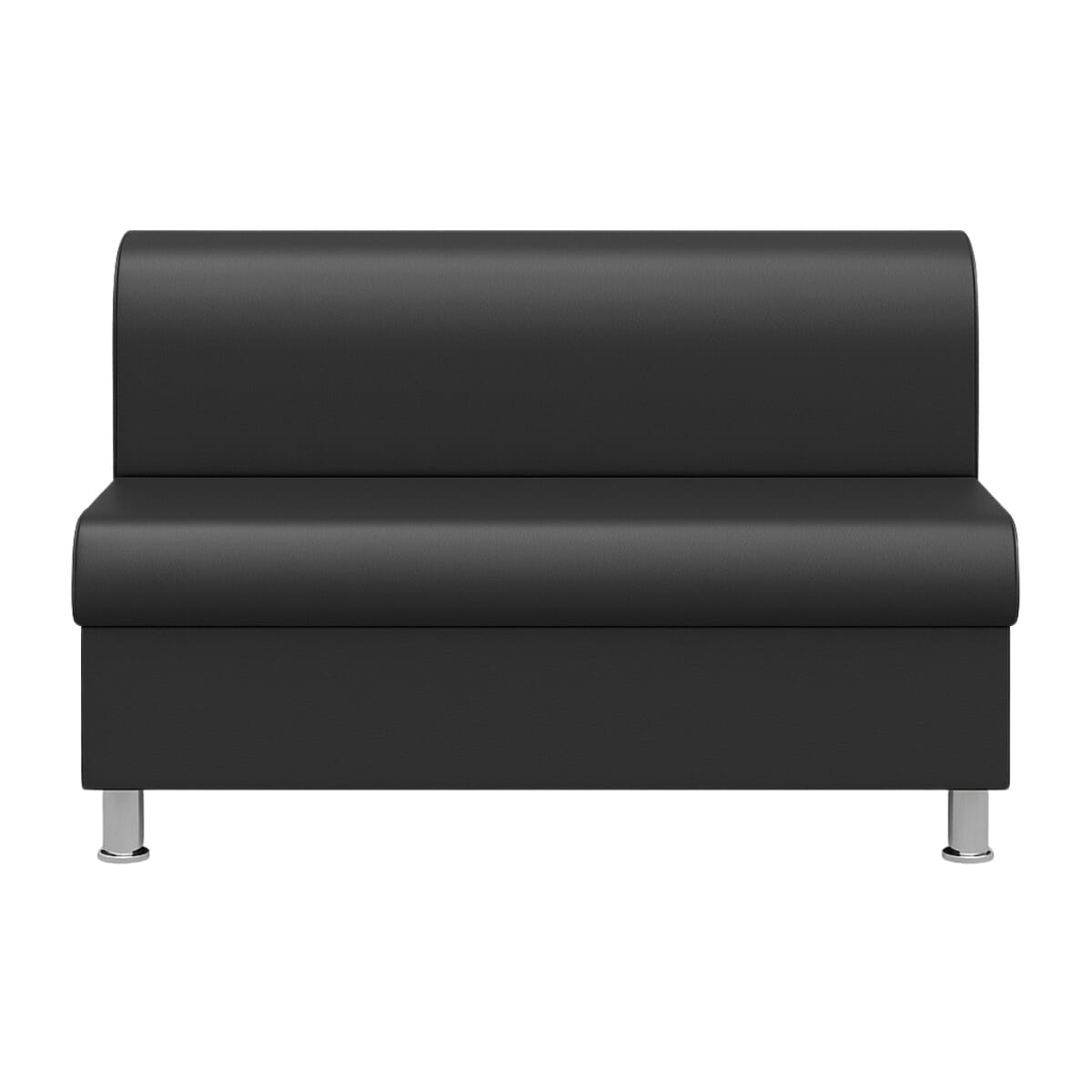 Quick Ship Adele Restaurant Single Booth With Black Vinyl