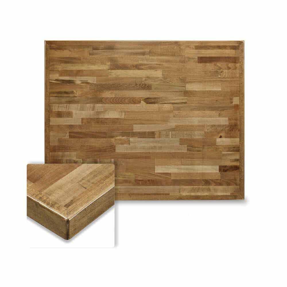 Butcher Block Mixed Wood Indoor Rectangular Dining Table Top In