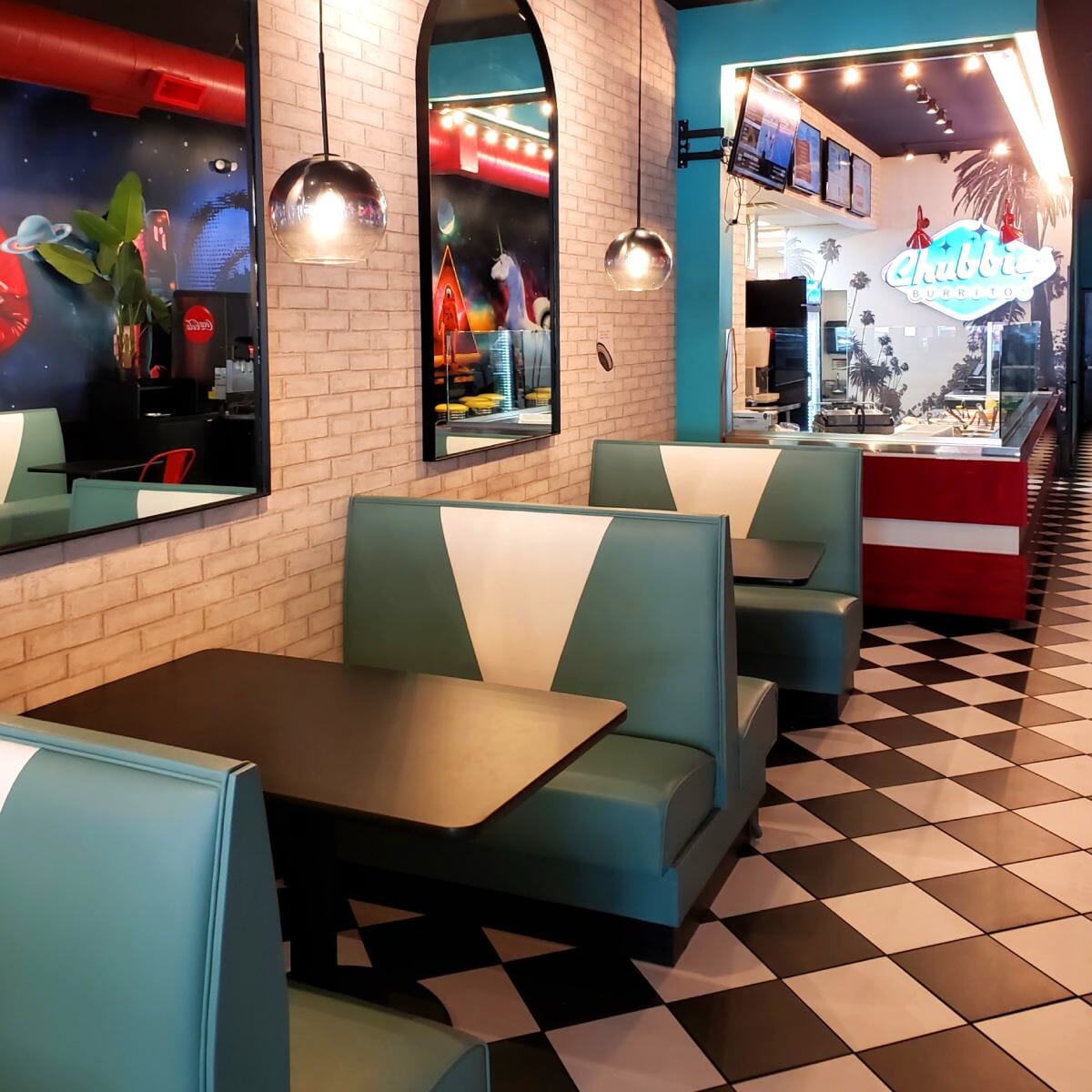 V-Shape Back Style Restaurant Booth