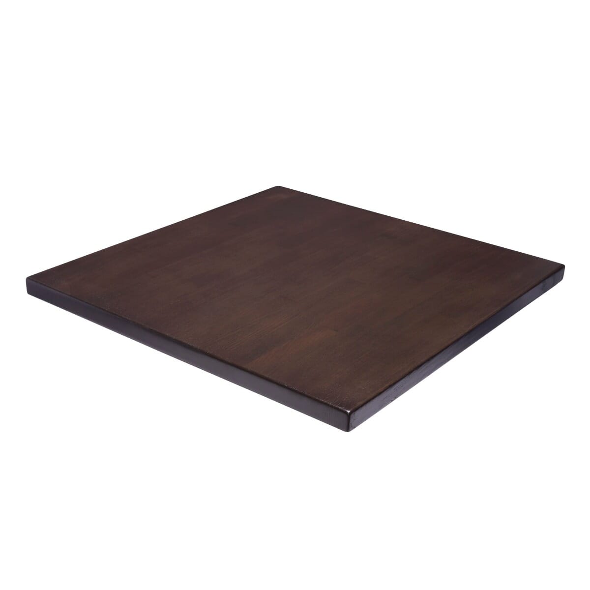 Oak butcher-block dining table-top in walnut finish