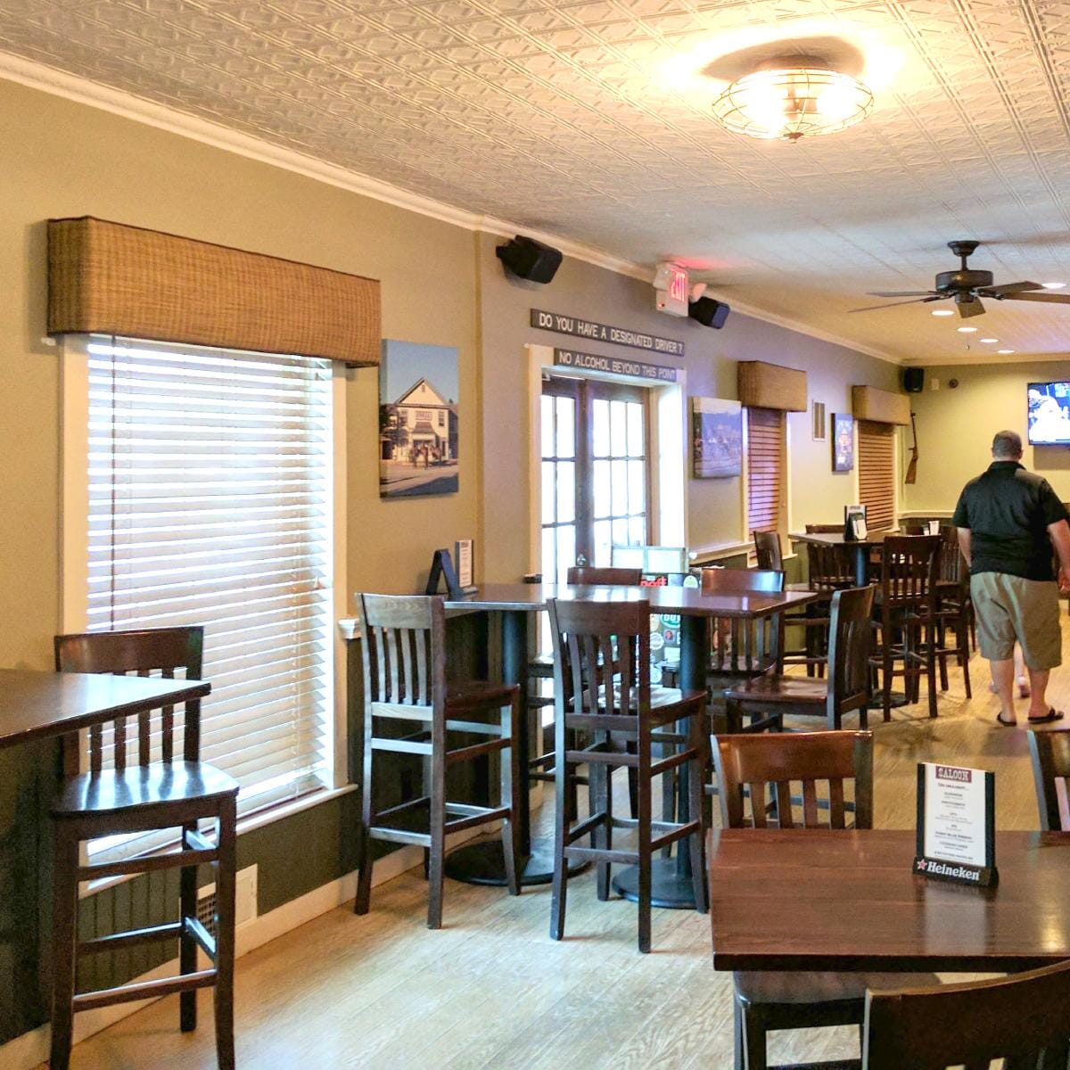 Walnut Curved Back Commercial Bar Stool
