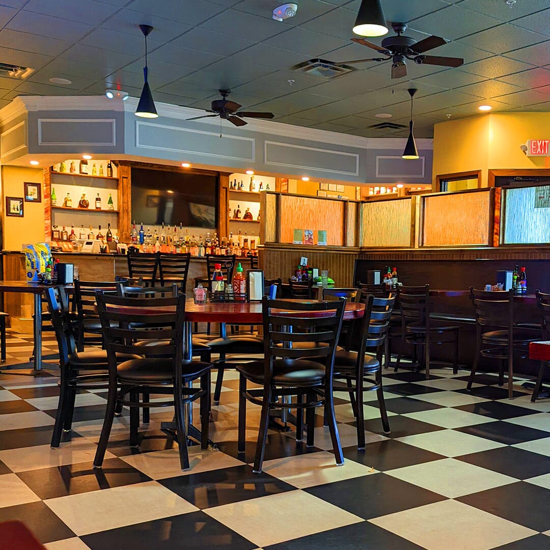 Walnut Steel Ladderback Restaurant Chair