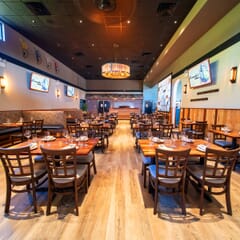 Walnut Wood Lattice-Back Restaurant Chair