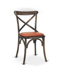 Antique Ash Wood Cross-Back Commercial Chair