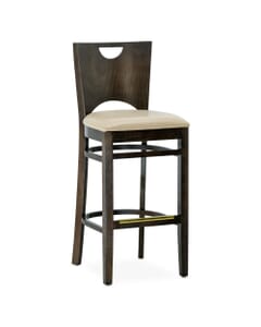 Chloe Solid Walnut Beech Wood Commercial Bar Stool With Upholstered Seat
