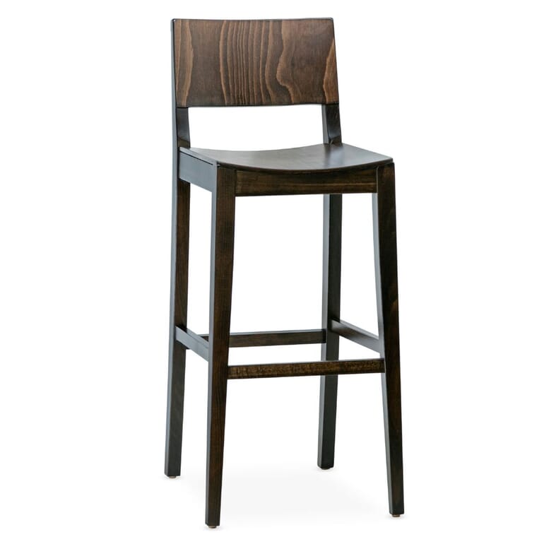 Restaurant Bar Stool Solid Wood, Stackable