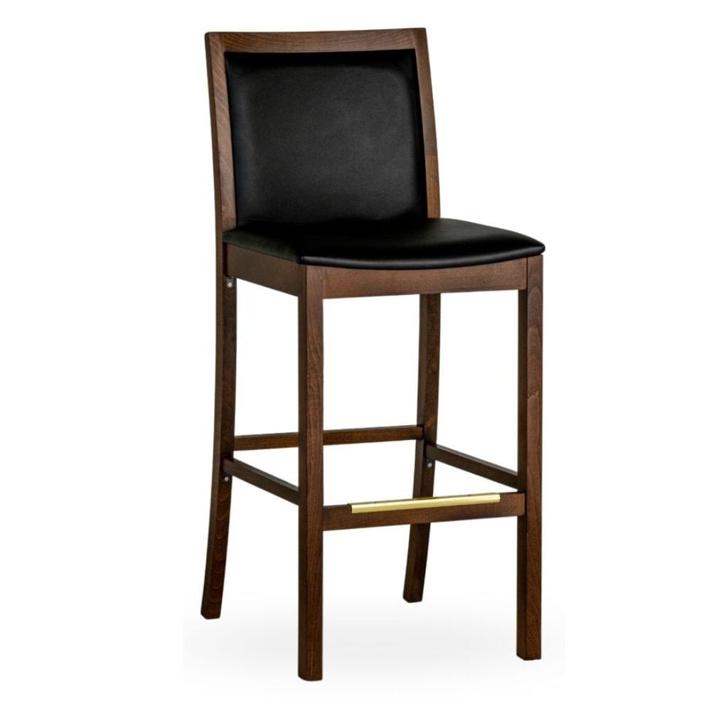 Walnut Wood Upholstered Morgan Bar Stool Stylish seating solution