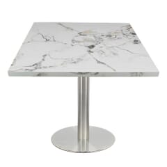 Sintered Stone Restaurant Table Top in White Calacatta and Gold