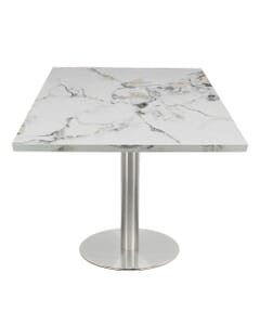 Sintered Stone Restaurant Table Top in White Calcatta and Gold