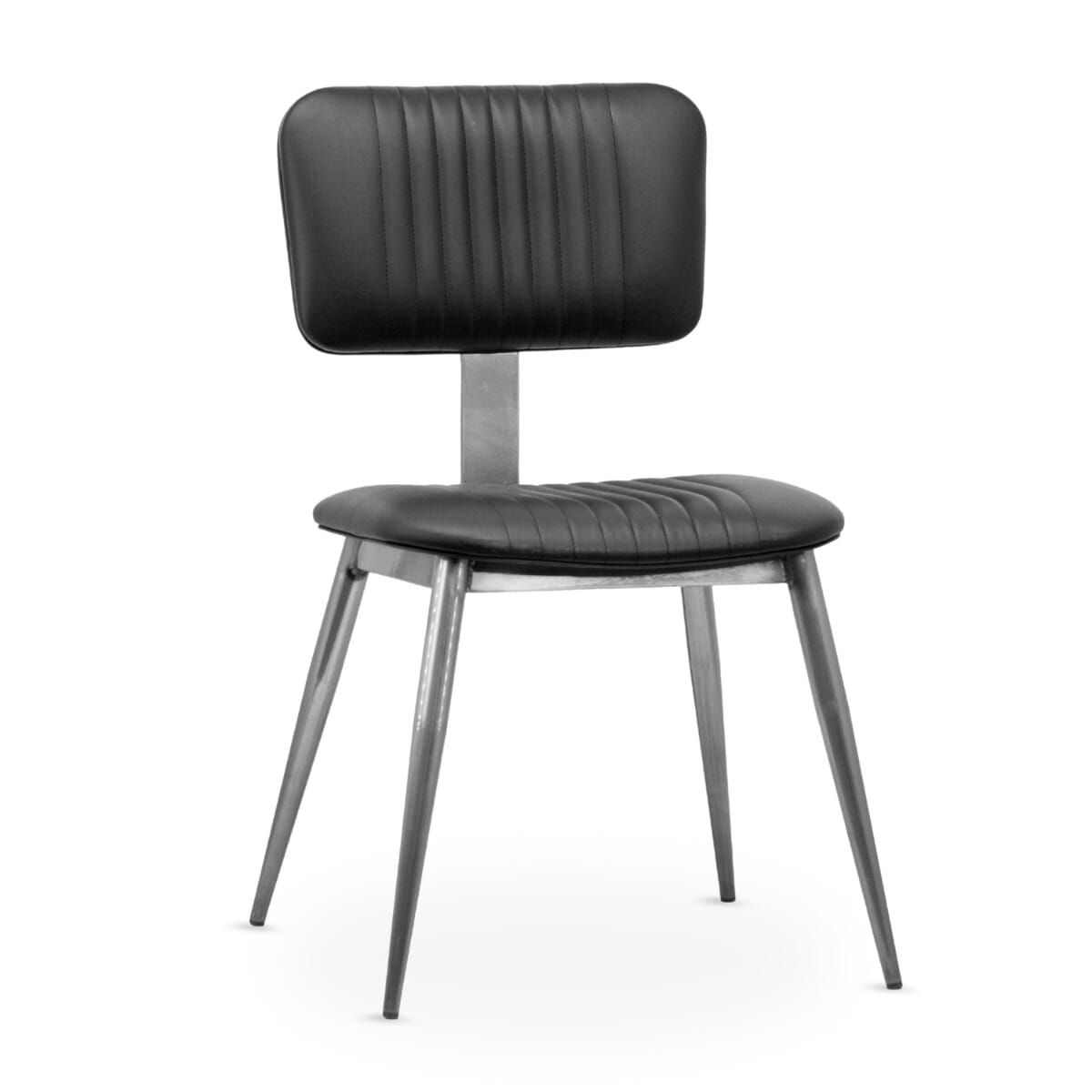 Willet Fully Upholstered Silver Metal Restaurant Chair