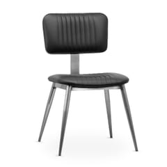 Willet Fully Upholstered Silver Metal Restaurant Chair