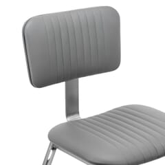 Willet Fully Upholstered Silver Metal Restaurant Chair