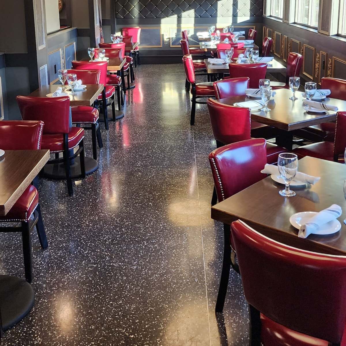 Fully Upholstered Beech Wood Bennett Restaurant Chair with Custom Vinyl