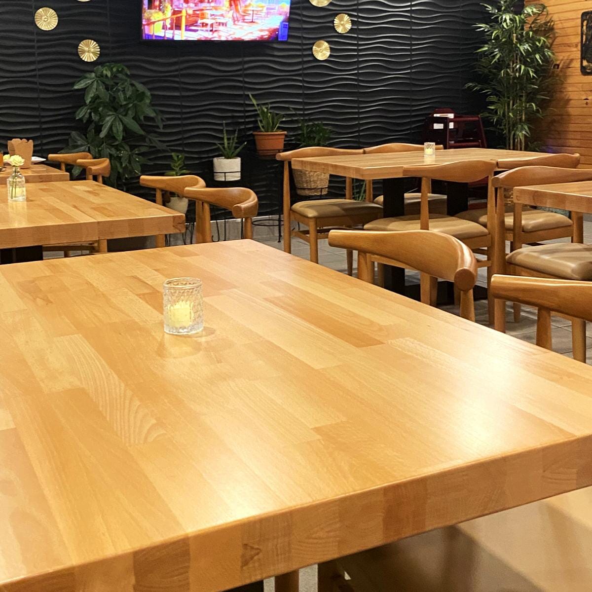 Custom Beech Wood Butcher Block Restaurant Table Top