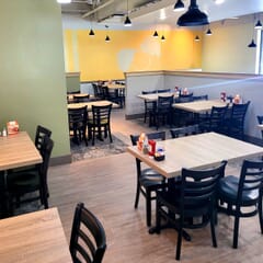 Solid Wood Ladder Back Commercial Dining Chair in Black