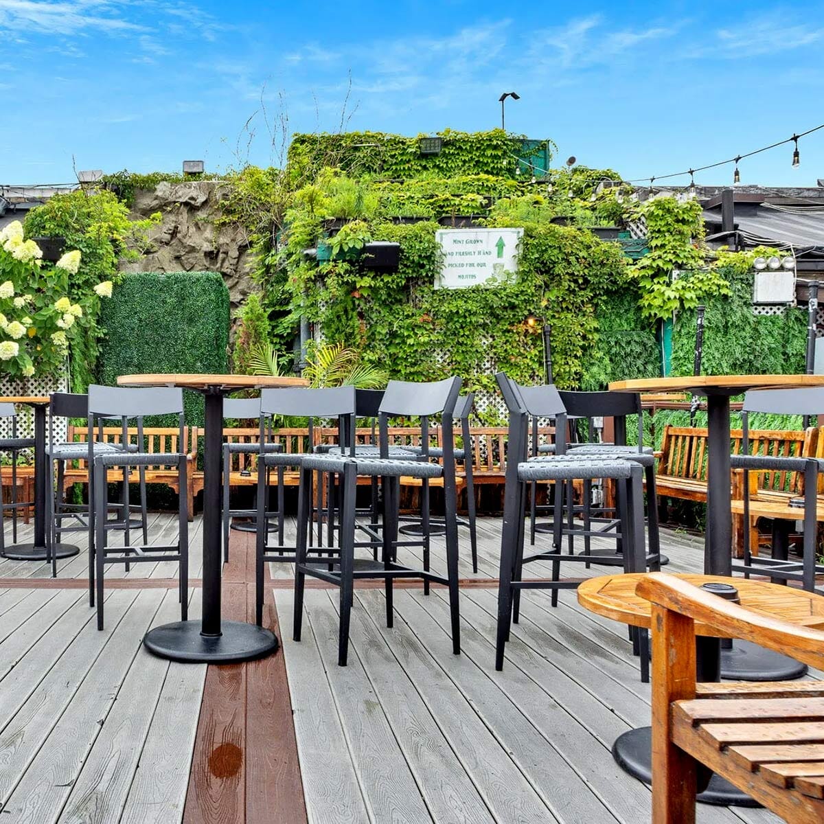 Isola Indoor Outdoor Restaurant Bar stool with Grey Rope & Rattan Seat