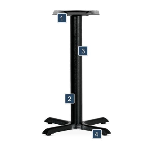Cross Shape Commercial Table Base