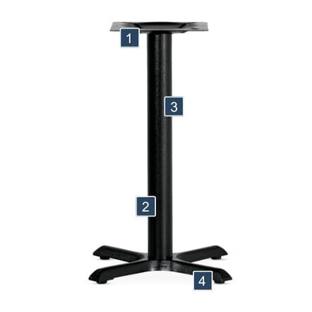 Cross Shape Commercial Table Base