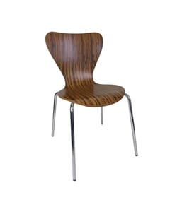 Wood Shell Stackable Commercial Chair in Zebra