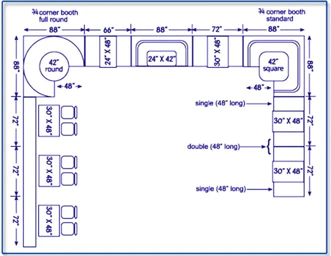 Design & Specs Center  Restaurant Seating Layout Guidelines