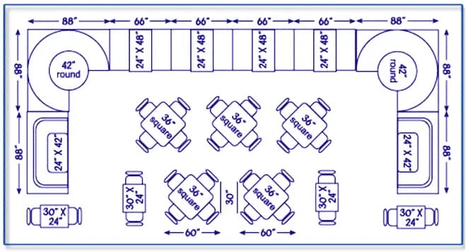 Design & Specs Center | Restaurant Seating Layout Guidelines