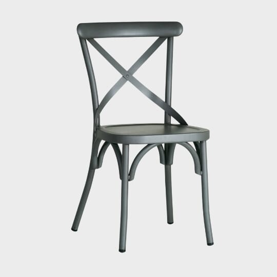 Steel X-back Bistro chair 