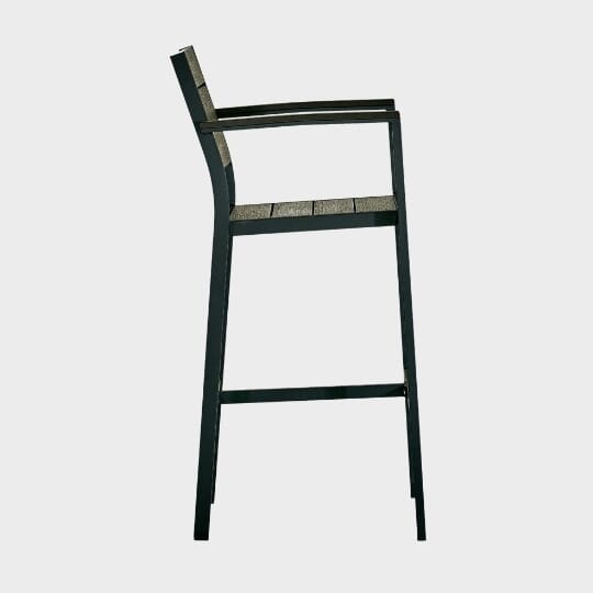 Durable and Lightweight Aluminum Frame of outdoor bar stool