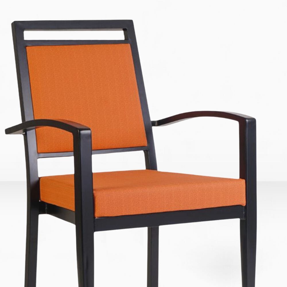 American-Made Atticus Banquet Chairs with Armrests Crafted in North Carolina