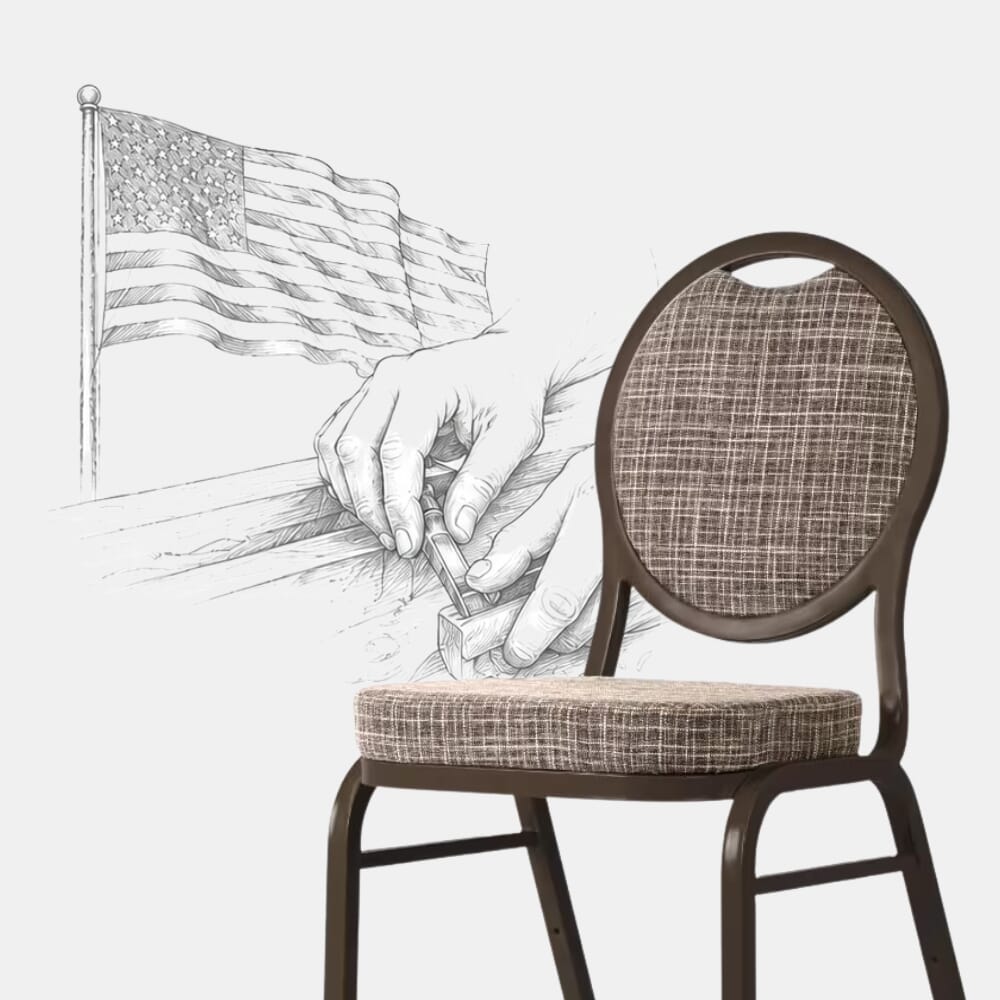 American-Made Eliseo Banquet Chairs Expertly Crafted in North Carolina