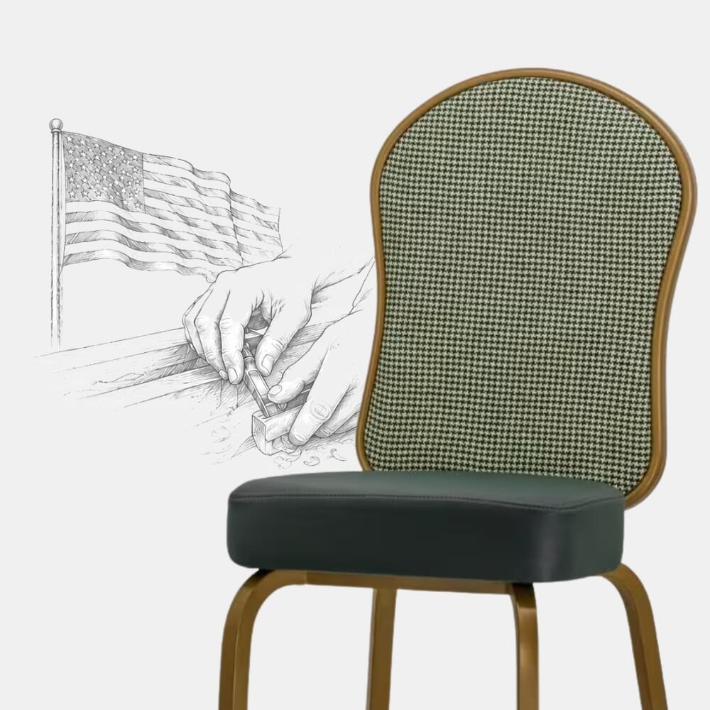 American-Made Eldrick Banquet Chairs Crafted in North Carolina