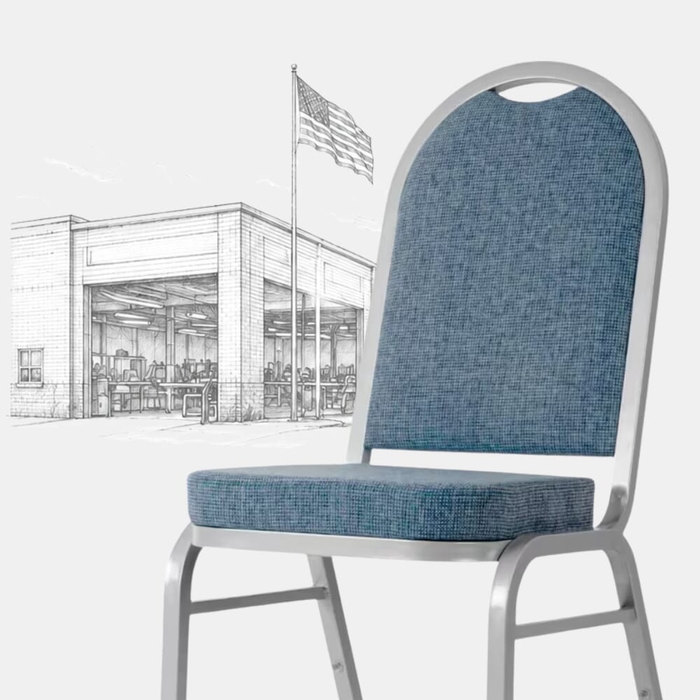 American-made Thalia banquet chairs from North Carolina