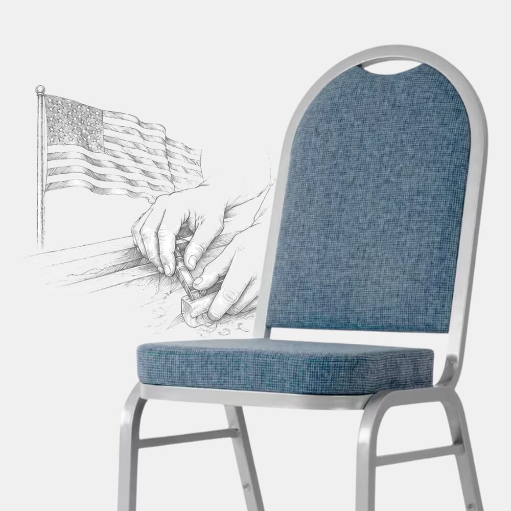 American-made Thalia banquet chairs from North Carolina