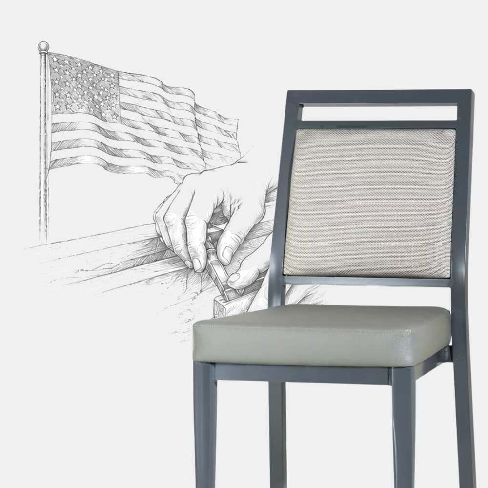 American-Made Atticus Banquet Chairs Crafted in North Carolina
