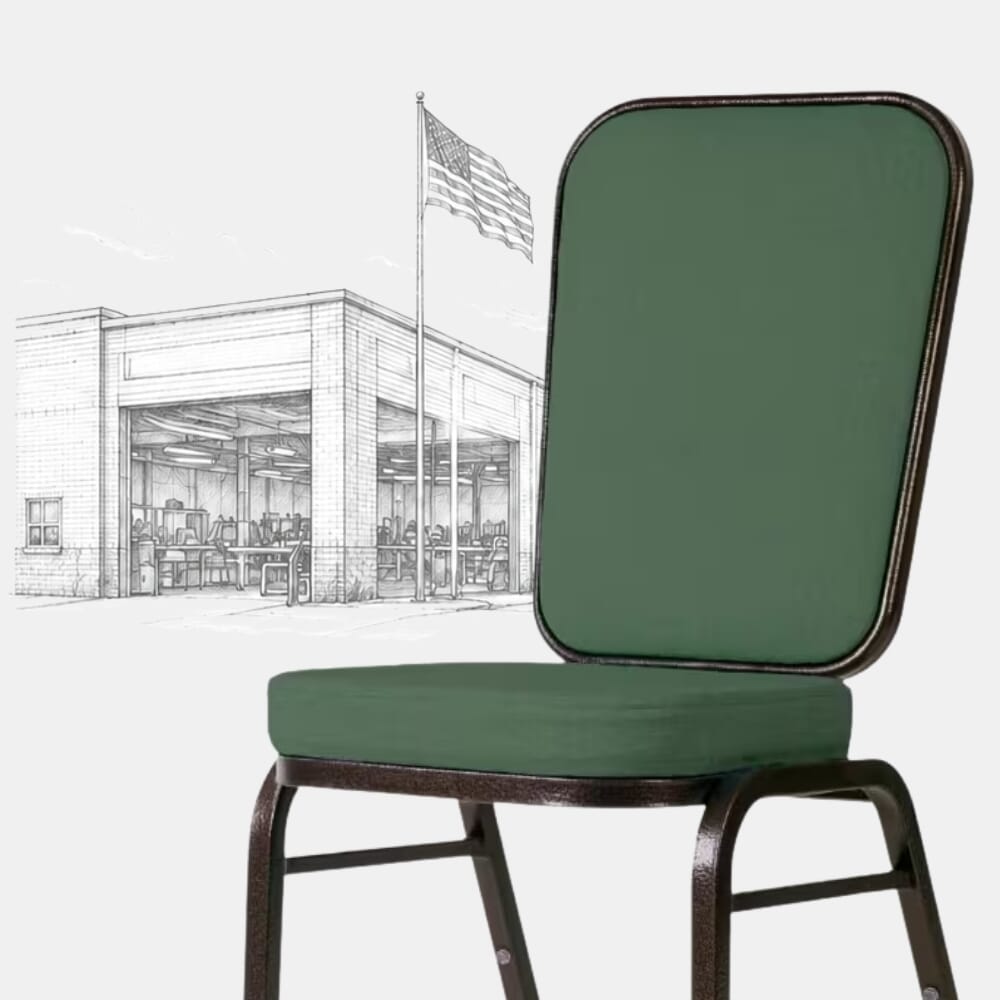 American-Made Lucca Banquet Chairs Expertly Crafted in North Carolina