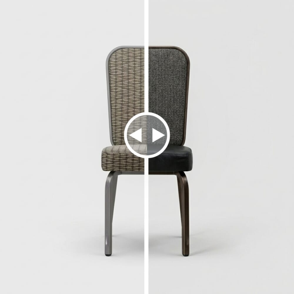 Customizable commercial-grade chairs for venue decor