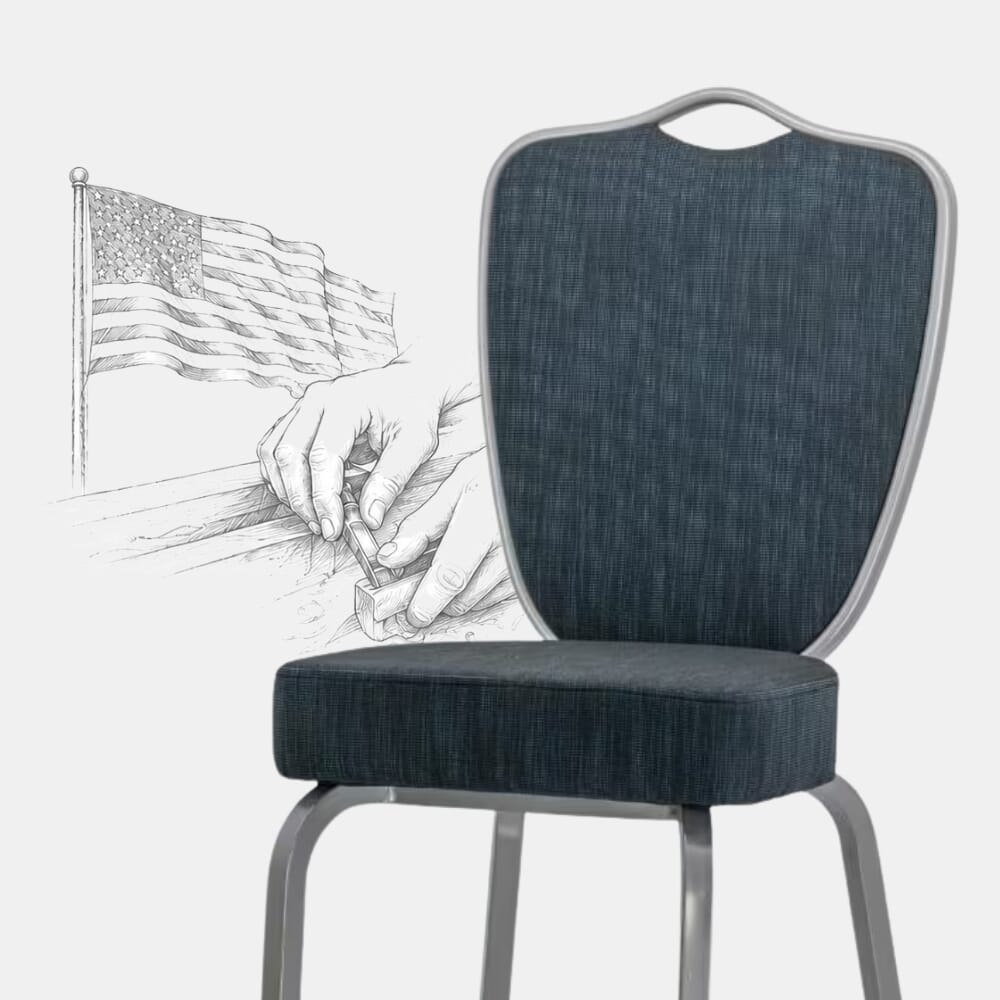 American-made Theron banquet chairs from North Carolina