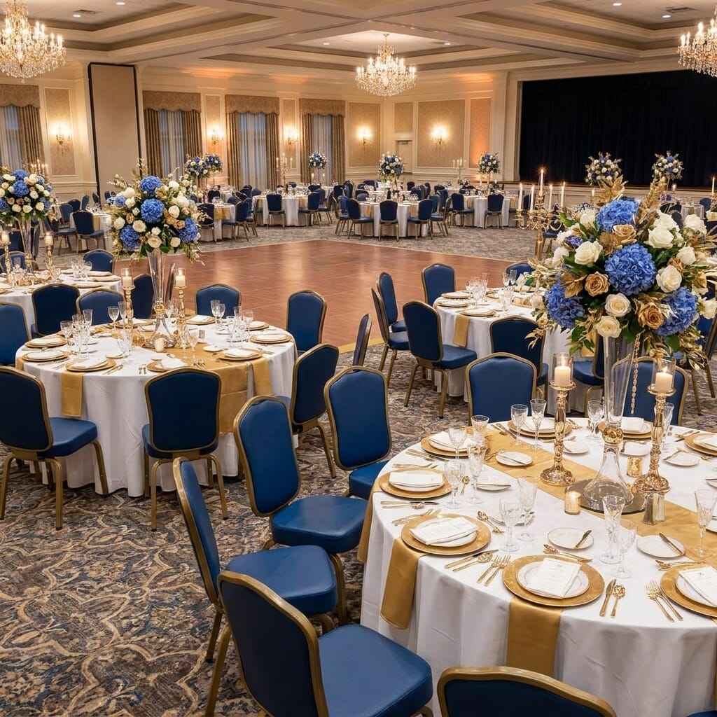 Bulk discounts on Thalia banquet chairs for large-scale venues