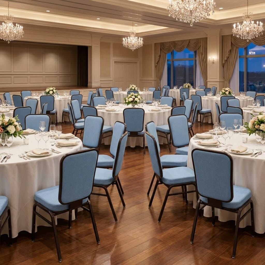 Bulk Discounts on Lucca Stackable Banquet Chairs for Large-Scale Venues