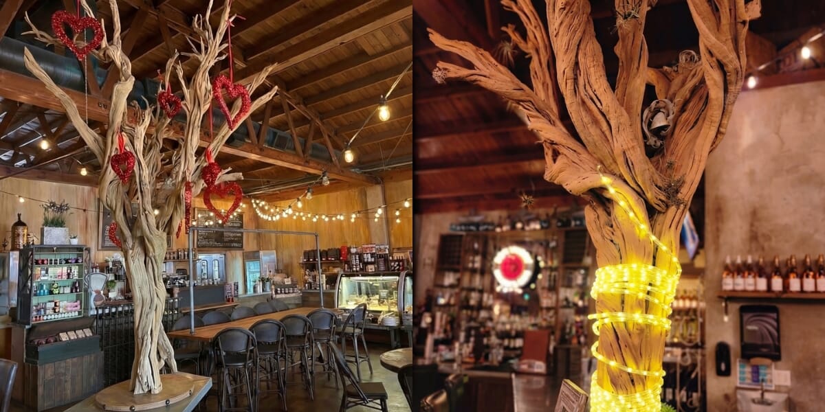 Outdoor sidewalk seating at Bon Vivant Market & Café