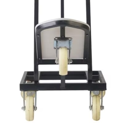 Banquet chair dolly detail for moving stackable event chairs.