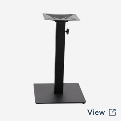 Contemporary Indoor/Outdoor Table Base With Umbrella Hole in Black