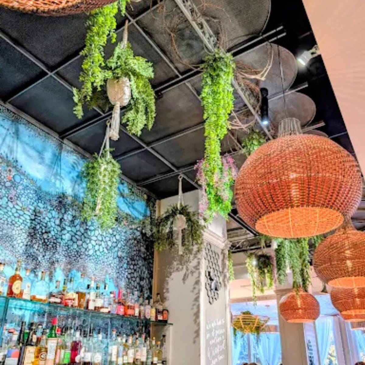 Street-side patio seating at Meli European Taverna in Easton, PA.