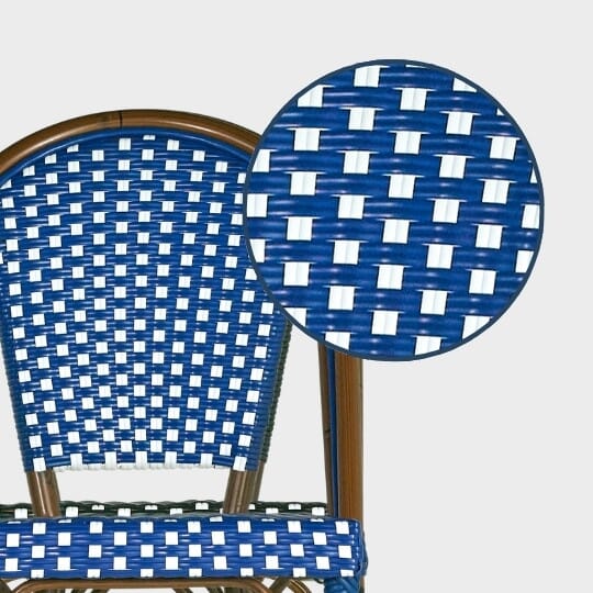 Fade Resistant Two-Tone Wicker of bistro bar stool