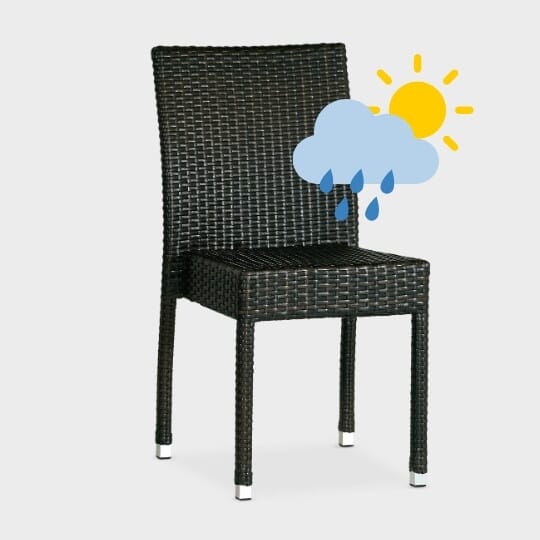 Bistro chair made of all-weather materials