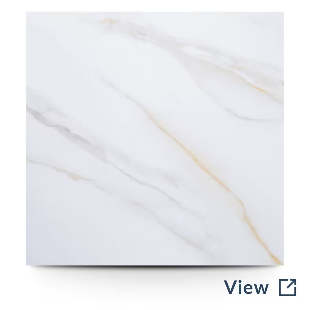 Economy Sintered Stone Restaurant Table Top in White and Gold for Villaggio Iccara.