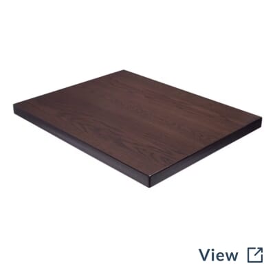 Custom Solid Oak Plank Dining Table Top in walnut finish used throughout St. Joseph by-the-Sea High School dining hall.