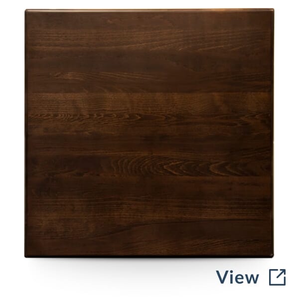 Solid Beech Wood Table Top in Walnut for lodge dining tables.